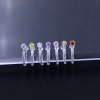 Resin Earring Clip Component, with Cubic Zirconia, DIY 