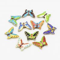 Cloisonne Beads, with Brass, Butterfly, DIY 