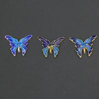 Cloisonne Beads, with Zinc Alloy, Butterfly, DIY & enamel 