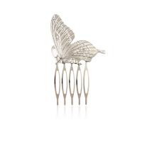 Decorative Hair Combs, Zinc Alloy, Butterfly, plated, for woman 