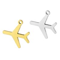Stainless Steel Pendants, 304 Stainless Steel, Airplane, Galvanic plating, DIY Approx 1mm 