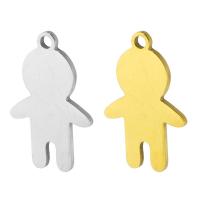 Stainless Steel Pendants, 304 Stainless Steel, Boy, Galvanic plating, DIY Approx 1mm 