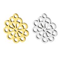 Stainless Steel Flower Pendant, 304 Stainless Steel, Galvanic plating, DIY Approx 1mm 