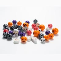 Halloween Schmuck Bead, Schima Superba, DIY & verschiedene Stile für Wahl, keine, ca. 100PCs/Tasche, verkauft von Tasche