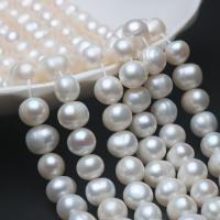 Round Cultured Freshwater Pearl Beads, DIY, white, 9-10mm Approx 13.8 Inch 