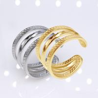 304 Stainless Steel Cuff Finger Ring, Vacuum Ion Plating, fashion jewelry & for man 13mm 