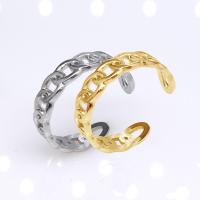 304 Stainless Steel Cuff Finger Ring, Vacuum Ion Plating, fashion jewelry & for man 5mm 