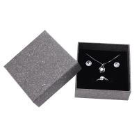 Jewelry Gift Box, Paper, with Sponge grey 