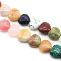 Gemischte Edelstein Perlen, Herz, poliert, DIY & verschiedenen Materialien für die Wahl, keine, 16mm, Länge:ca. 7.1 ZollInch, verkauft von Strang