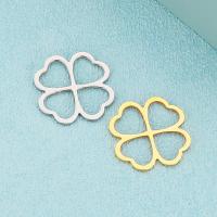 Stainless Steel Clover Pendant, 304 Stainless Steel, Four Leaf Clover, DIY & hollow 20mm 