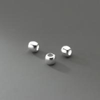 Sterling Silber Spacer Perlen, 925er Sterling Silber, silberfarben plattiert, verschiedene Größen vorhanden, verkauft von PC