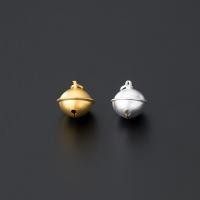 Sterling Silver Jingle Bell for Christmas Decoration, 925 Sterling Silver, plated, DIY & frosted 