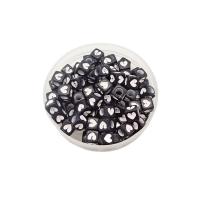 Acrylic Jewelry Beads, Heart, painted, DIY black, Approx 