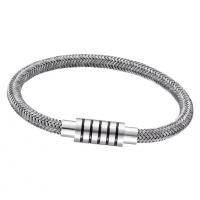 Tiger Tail Wire Bracelet, 316L stainless steel magnetic clasp, Vacuum Ion Plating, fashion jewelry & for man, original color 