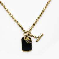 титан Свитер ожерелье, плакирован золотом, ювелирные изделия моды & Мужская, золотой длина:Приблизительно 23.6 дюймовый, продается PC