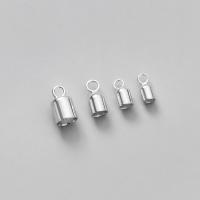 Sterling Silver End Caps, 925 Sterling Silver, DIY silver color 