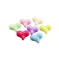 Perles de résine de couleur unie, coeur, poli, DIY, plus de couleurs à choisir Environ Vendu par sac
