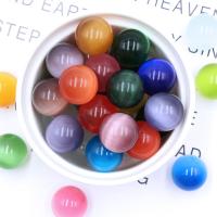 Cats Eye Beads, Round, random style & DIY & no hole, mixed colors, 20mm 