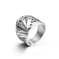 304 Stainless Steel Finger Ring, Poker, polished, fashion jewelry & for man, original color, 17.5mm,7.2mm, US Ring 