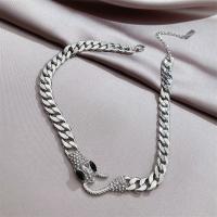 Fashion Choker Necklace, Zinc Alloy, with 2.36inch extender chain, fashion jewelry & for woman & with rhinestone, silver color Approx 15.16 Inch 