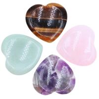 Naturstein Thumb Worry Stone, Herz, poliert, verschiedenen Materialien für die Wahl, keine, 40mm, verkauft von PC