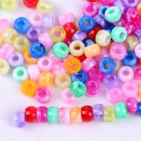 Mode Kunststoff-Perlen, Kunststoff, rund, Einbrennlack, verschiedene Verpackungs Art für Wahl & DIY, keine, 6x9mm, verkauft von Tasche