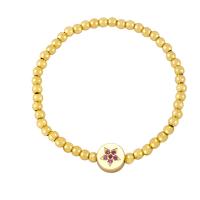 Cubic Zirconia Micro Pave Brass Bracelet, Star, gold color plated, micro pave cubic zirconia & for woman .1 Inch 