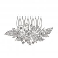 Decorative Hair Combs, Zinc Alloy, fashion jewelry & for woman & with rhinestone, original color 