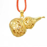 Hollow Brass Pendants, Calabash, sang gold plated, DIY, golden 