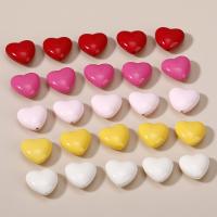 Volltonfarbe Harz Perlen, Herz, DIY, keine, 18x17mm, verkauft von PC