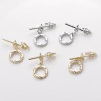 Brass Toggle Clasp, plated, DIY & micro pave cubic zirconia 11mm 