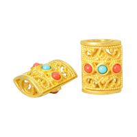 Zinc Alloy Slide Charm, with Plastic, gold color plated, DIY & hollow Approx 4mm 