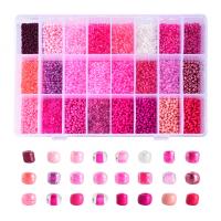 Perles en verre rocaille mélangées, Des billes de verre, avec Boîte en plastique, DIY & normes différentes pour le choix, couleurs mélangées Vendu par boîte