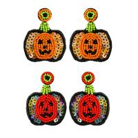 Seedbead Boucle d'oreille goutte, avec Paillettes, Halloween Design & bijoux de mode & pour femme & avec strass, plus de couleurs à choisir Vendu par paire