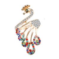 Rhinestone Zinc Alloy Finger Ring, Peacock, plated, fashion jewelry & for woman & with rhinestone 42.4mm 