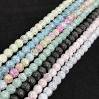 Knistern Quarz Perlen, rund, DIY & verschiedene Größen vorhanden, keine, Länge:ca. 38 cm, verkauft von Strang