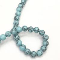 Synthetic Turquoise Beads, Round, DIY green Approx 38 cm 