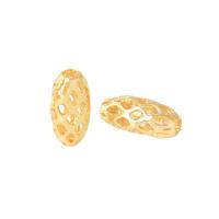 Hollow Brass Beads, Drum, 18K gold plated, DIY golden Approx 1.5mm 