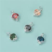 Crystal Jewelry Pendants, 925 Sterling Silver, with Crystal, Fox, DIY Approx 3.4mm 