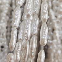 Perles en plastique ABS, Plastique ABS perle, Baroque, DIY, blanc Environ 15 pouce, Environ Vendu par brin