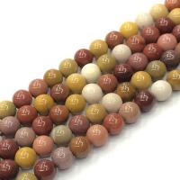 Yolk Stone Bead, Round, DIY mixed colors Approx 38 cm 