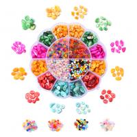 Set de perles Bracelet bricolage, coquille, avec Boîte en plastique & perles de rocaille en verre, DIY, couleurs mélangées Vendu par boîte