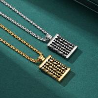 Titanstahl Halskette, poliert, Modeschmuck & verschiedene Stile für Wahl & für den Menschen, keine, 17.5x31mm, Länge:ca. 23.62 ZollInch, verkauft von PC