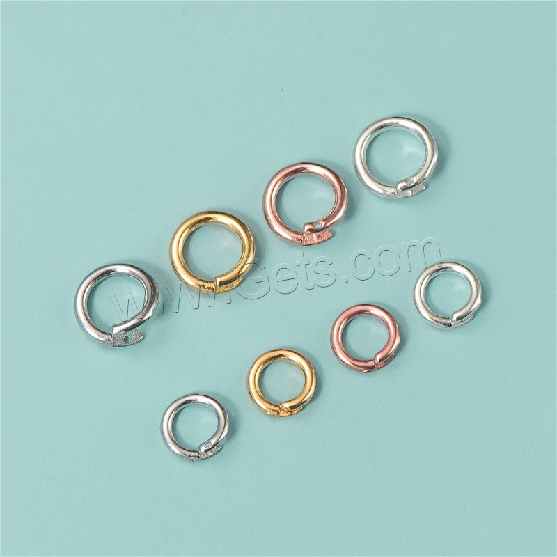 Sterling Silver Open Jump Ring, 925 Sterling Silver, Donut, plated, DIY & different size for choice, more colors for choice, Sold By PC