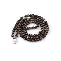 Glass Beads Wrap Bracelet, with Zinc Alloy, Round, plated, multilayer & Unisex 8mm .43 Inch 