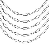Stainless Steel Oval Chain, 304 Stainless Steel, Vacuum Ion Plating, DIY 1.6*17*7mm 