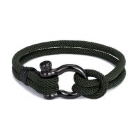 Milan Cord Bracelet, with 304 Stainless Steel, Vacuum Ion Plating, Unisex Inner Approx 60mm 