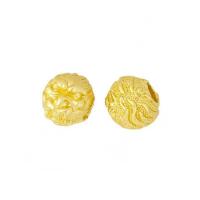 Zinc Alloy Large Hole Beads, Lion, gold color plated, DIY, golden Approx 5mm 