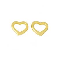 Anneaux de liaison en alliage de zinc, coeur, Placage de couleur d'or, DIY & creux, doré Vendu par sac