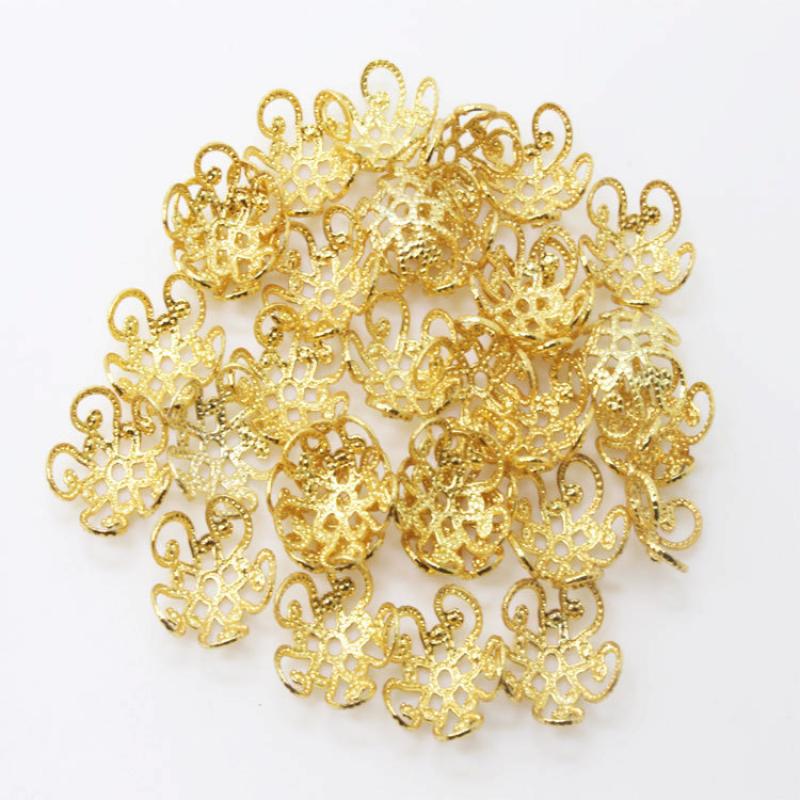 Brass Bead Cap, Flower, plated, DIY & different size for choice, more colors for choice, Sold By PC